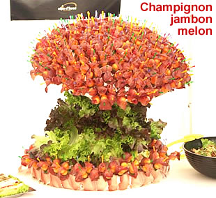 champignon jambon melon