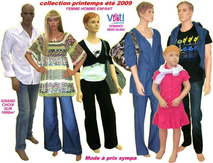 vetements femme homme enfant mode printemps été 2009