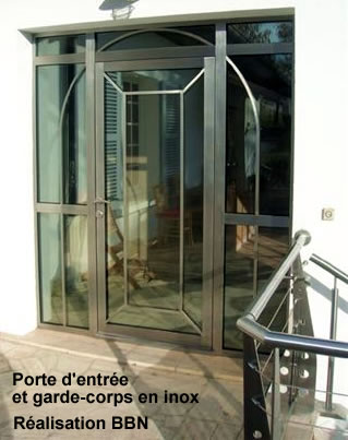 porte d'entrée en inox